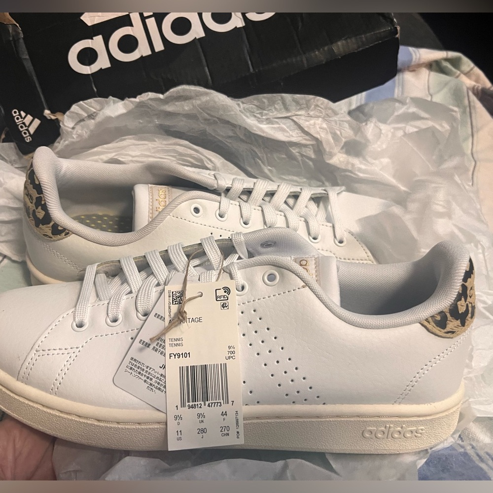 New Size 11 Women's Adidas with cheetah print heels